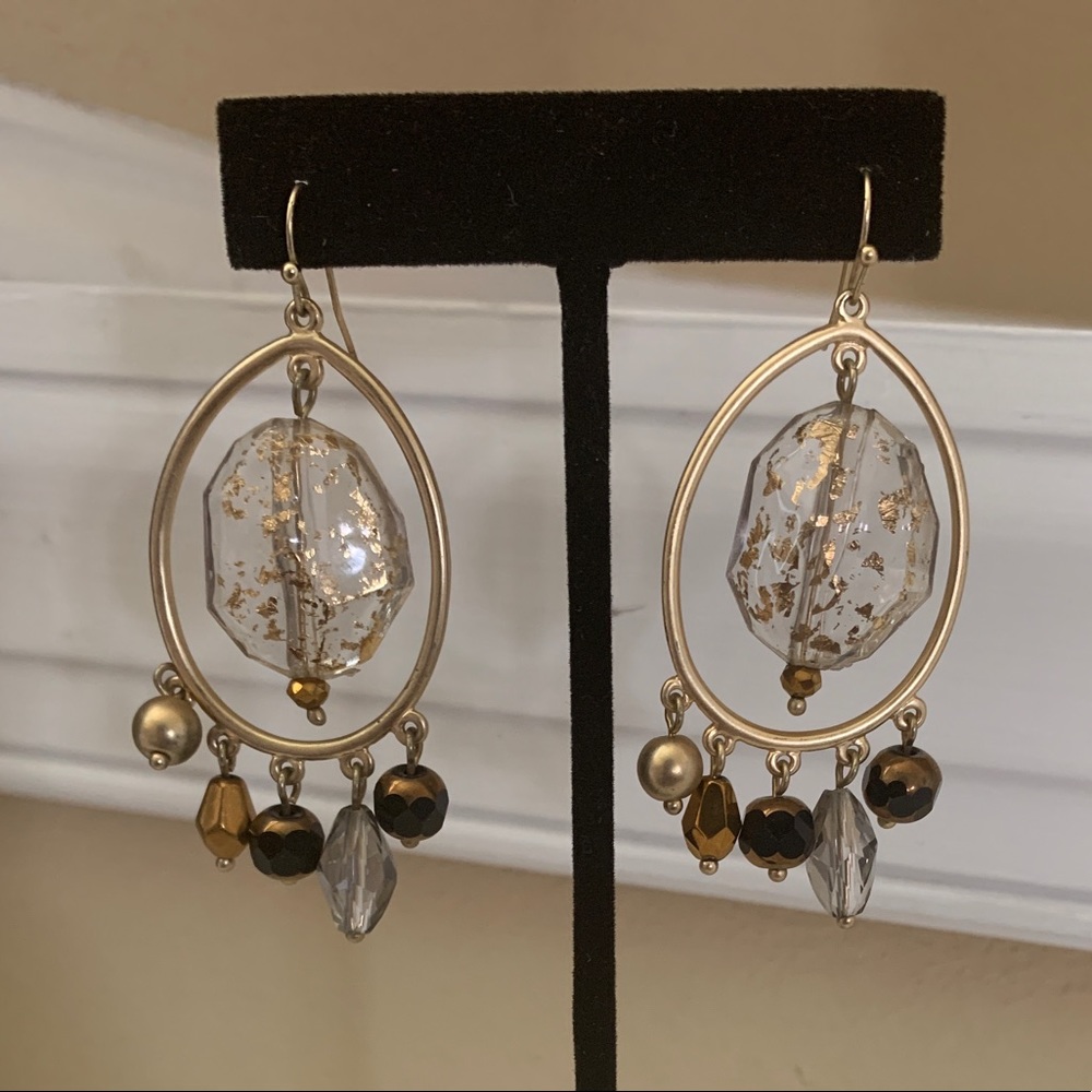 Chico’s Gold Stone Earrings